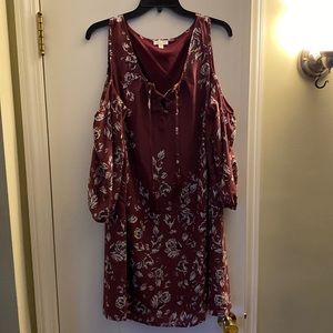 Plum floral dress